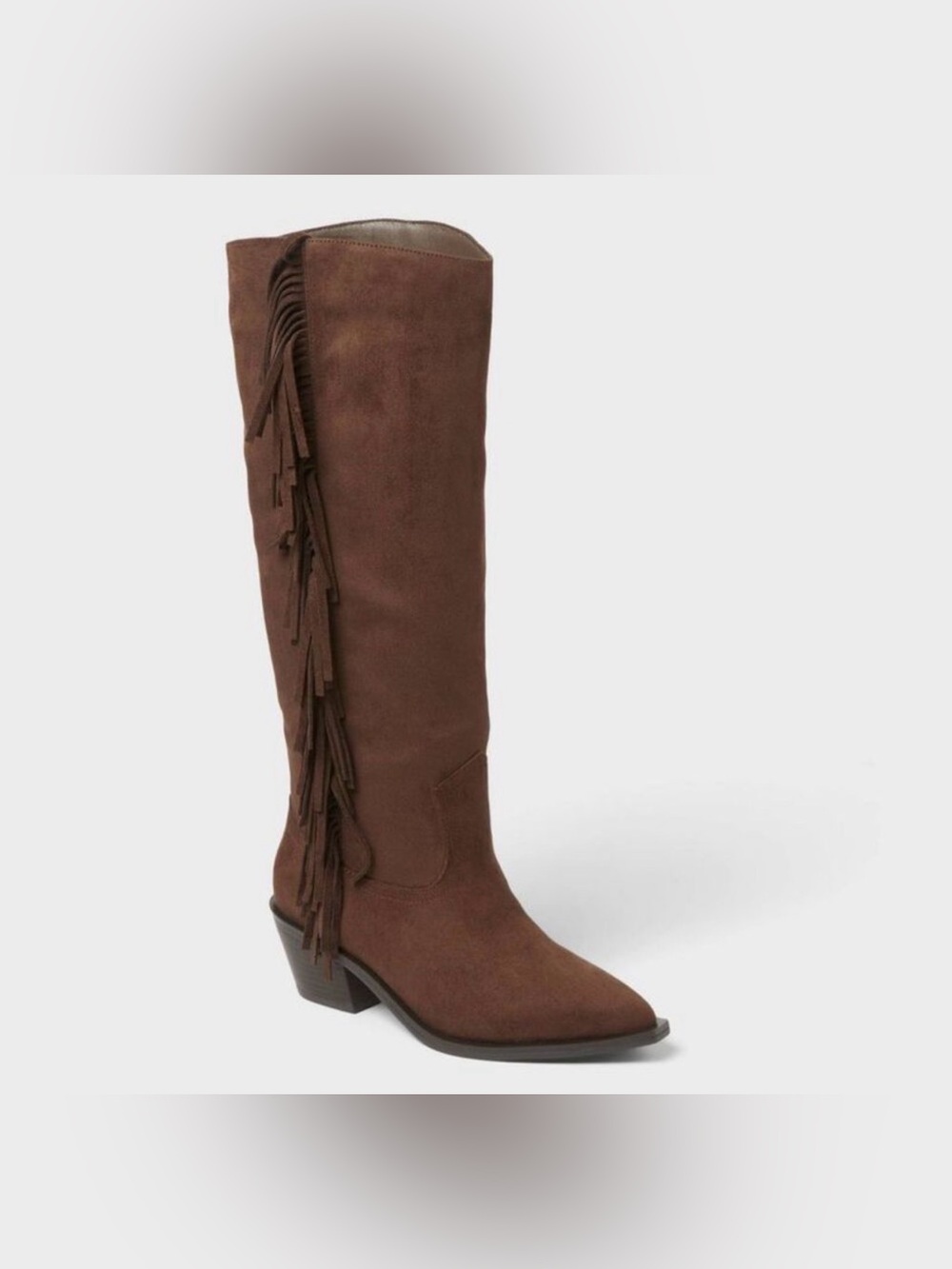 Women’s Patsy Tall Fringe Western Boots, Memory Foam Insole. Universal Thread